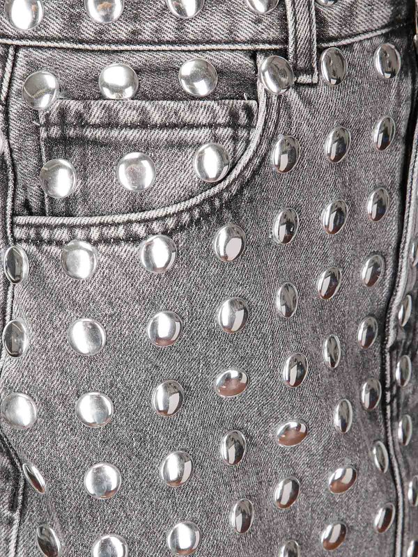 The Best Shops HAIKURE: Knee length skirts & Midi - Stormy Black Studded