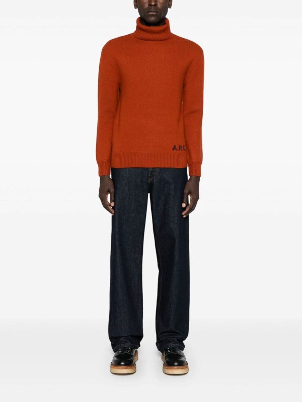 A.P.C.: Col roulé & Col polo online - Pull Col Roulé - Orange