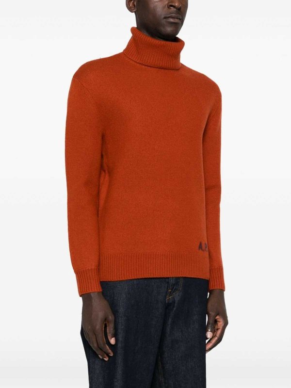 The Best Shops A.P.C.: Col roulé & Col polo - Pull Col Roulé - Orange