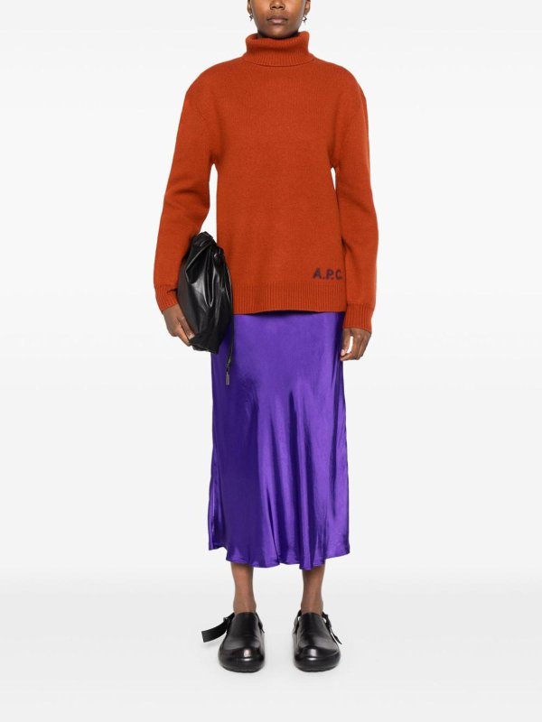 A.P.C. buy online Pull Col Roulé - Orange