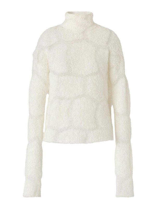 GENNY: Col roulé & Col polo - Pull Col Roulé - Blanc