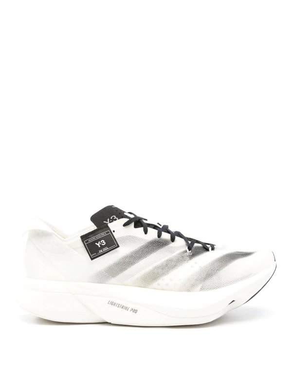 Y-3: Chaussures de sport - Baskets - Blanc