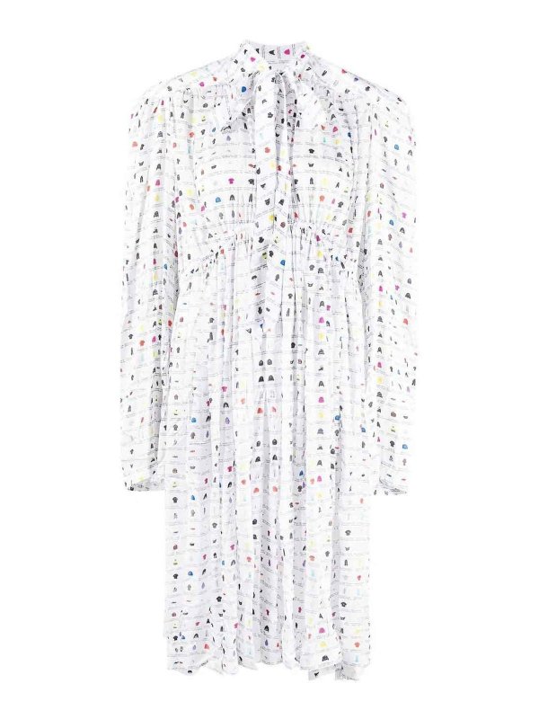 BALENCIAGA: ニーレングスドレス - 膝丈ドレス - ダークウォッシュ