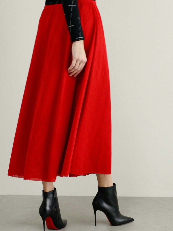 The Best Shops BALENCIAGA: Knee length skirts & Midi - Stretch-Rock In Rot