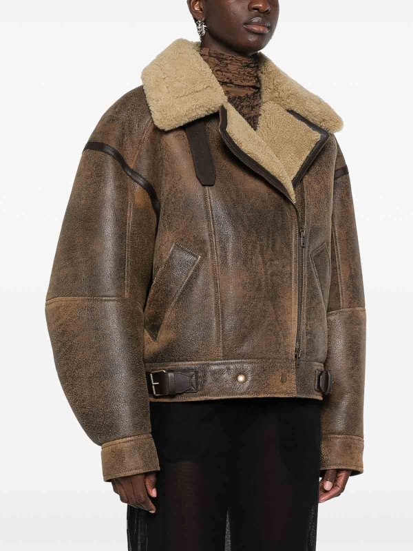 Acne Studios buy online Leather Shearling Jacket