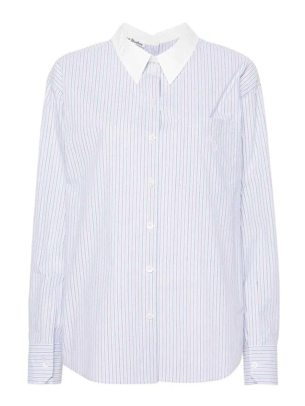 Acne Studios: Chemises - Chemise - Bleu