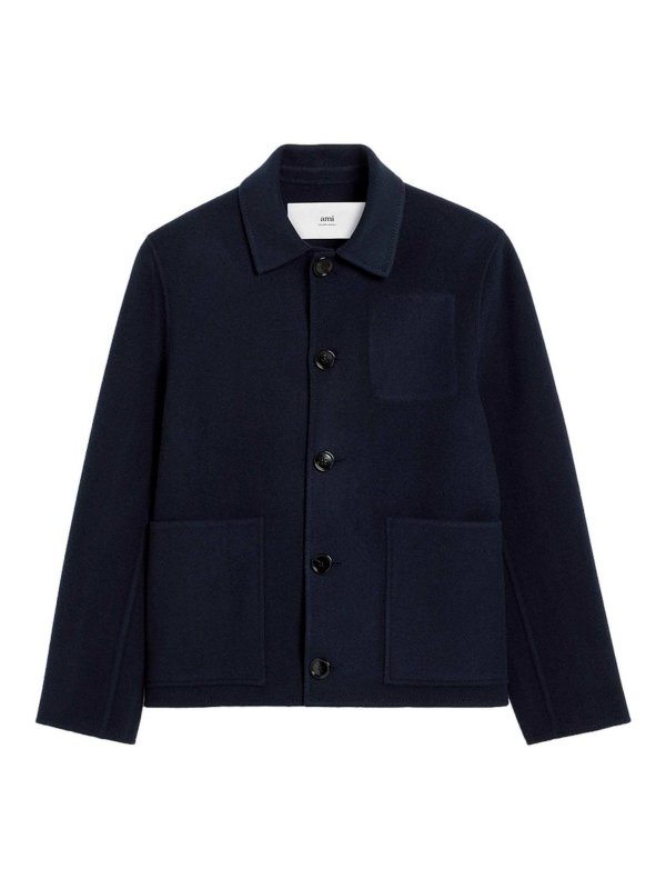 AMI PARIS: casual jackets - Boxy Buttoned Jacket