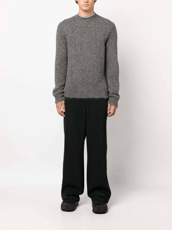 JIL SANDER: Pull col rond online - Pull Col Rond - Gris