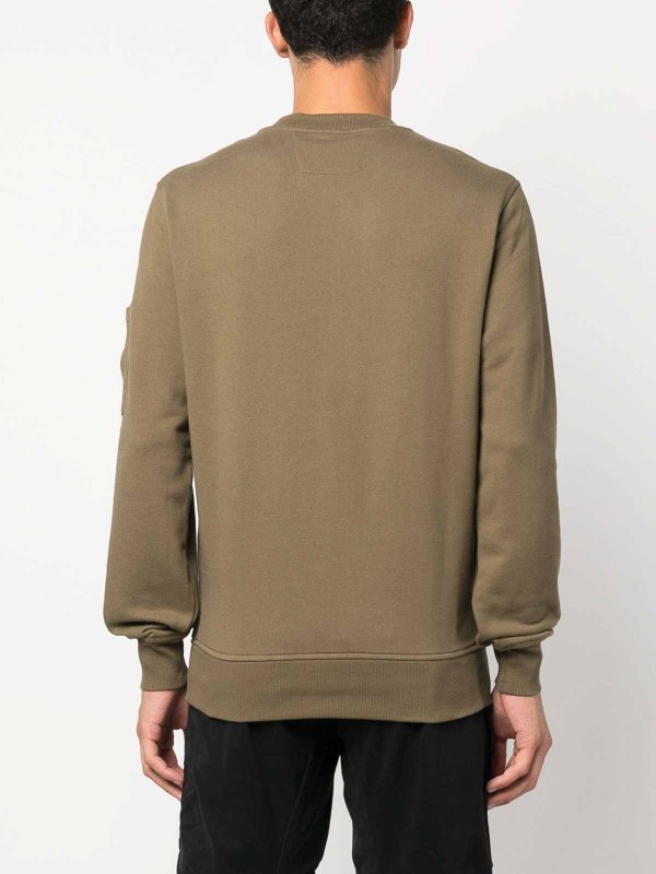 Diagonal Raised Fleece Kangaroo Sweater shop online: C.P. COMPANY