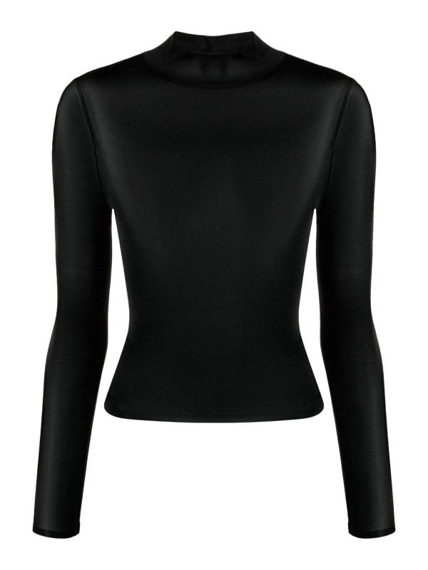Courreges: Tops & Tank tops - Second Skin Mockneck Top