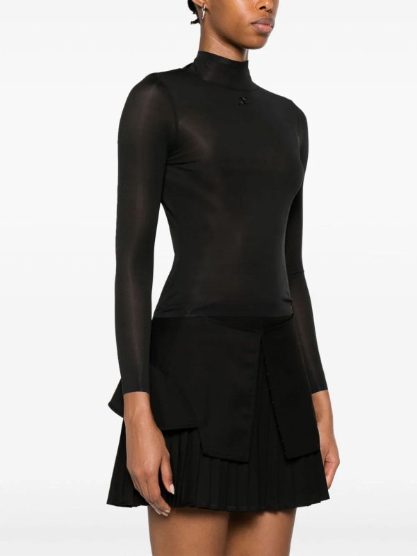 The Best Shops Courreges: Tops & Tank tops - Second Skin Mockneck Top