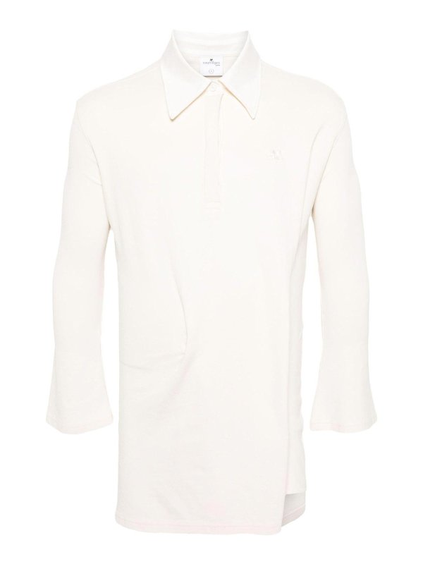 Courreges: ニーレングスドレス - 膝丈ドレス - ベージュ