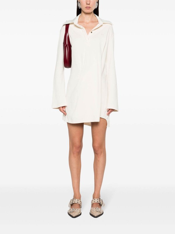 膝丈ドレス - ベージュ shop online: Courreges