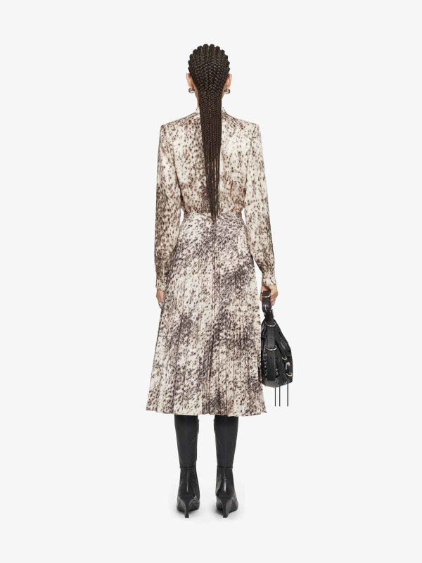Snow-Leopard Printed Lavalliere Blouse shop online: GIVENCHY