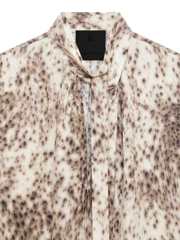 GIVENCHY buy online Snow-Leopard Printed Lavalliere Blouse