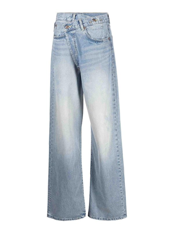R13: bootcut jeans - Crossover Wide-Leg Jeans