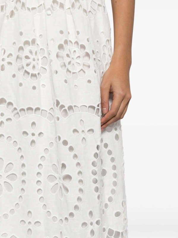 Falda Semilarga - Blanco shop online: ZIMMERMANN