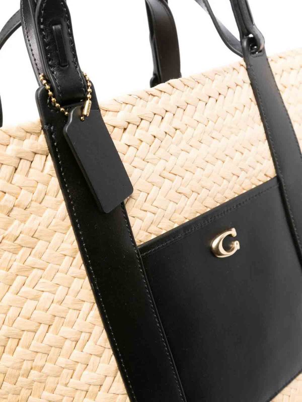 The Best Shops COACH: totes bags - Straw Pocket Tote Bag