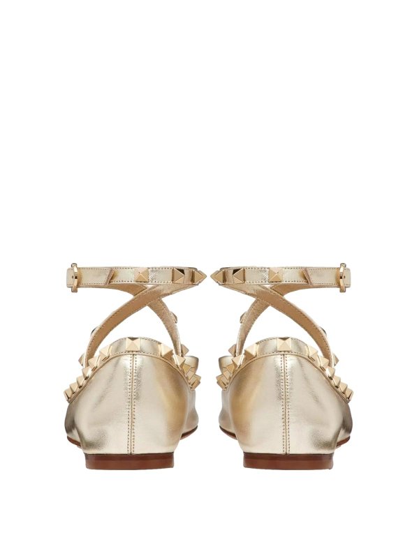 The Best Shops VALENTINO GARAVANI: flat shoes - Rockstud Laminated Ballerina