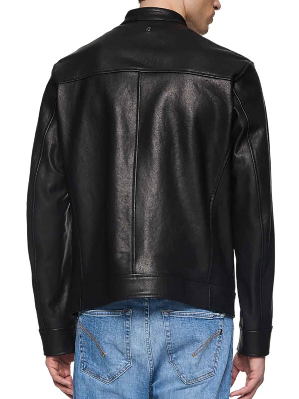 The Best Shops DONDUP: レザージャケット - レザージャケット - 黒