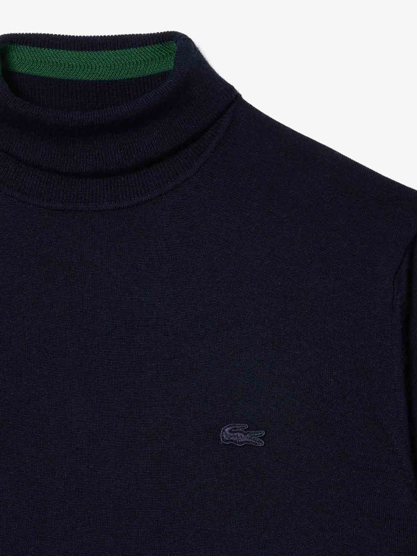 LACOSTE: Strickpullover mit Rundhalsausschnitt online - Rundhalspullover - Blau