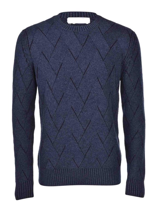 Paolo Fiorillo: Col bateau - Pull Col Bateau - Bleu