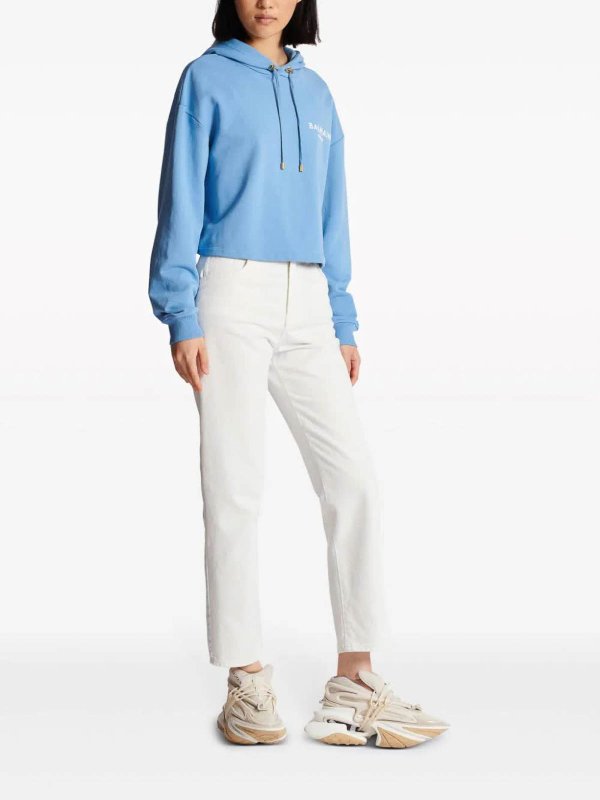 The Best Shops Balmain: Sweatshirts und Pullover - Sweatshirt - Weiß