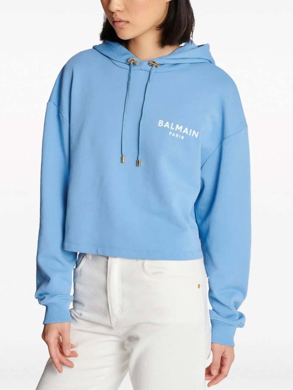 The Best Shops Balmain: Sweatshirt - Weiß