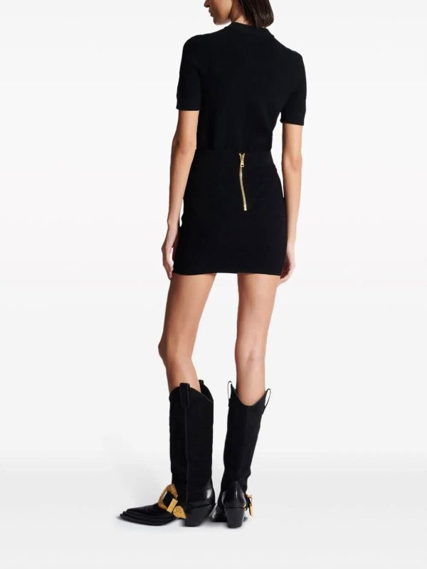 6 Button Knitted Skirt shop online: Balmain