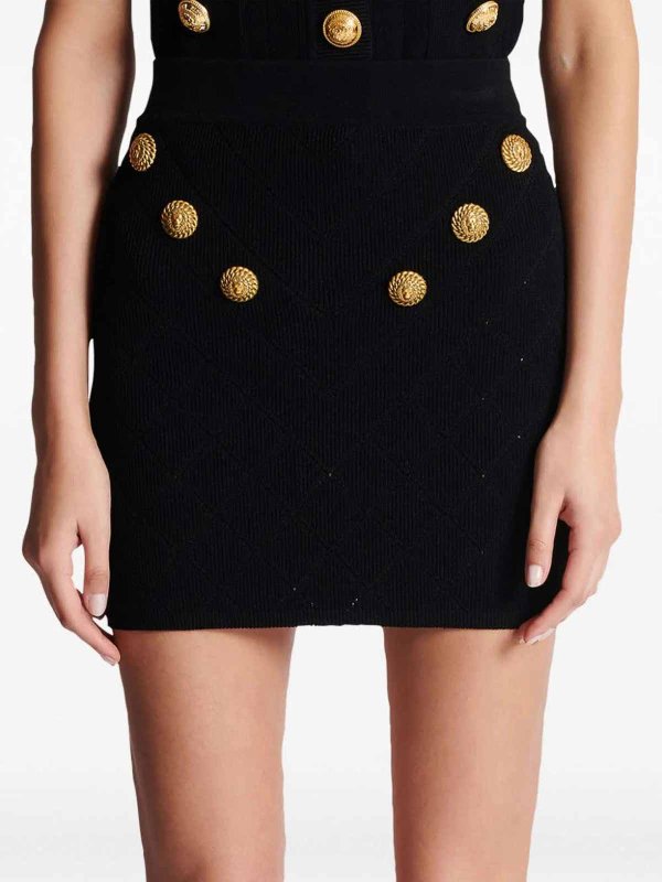 Balmain buy online 6 Button Knitted Skirt
