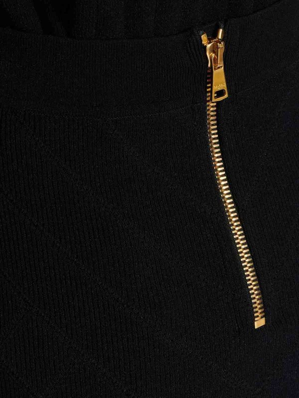 boat necks shop online 6 Button Knitted Skirt