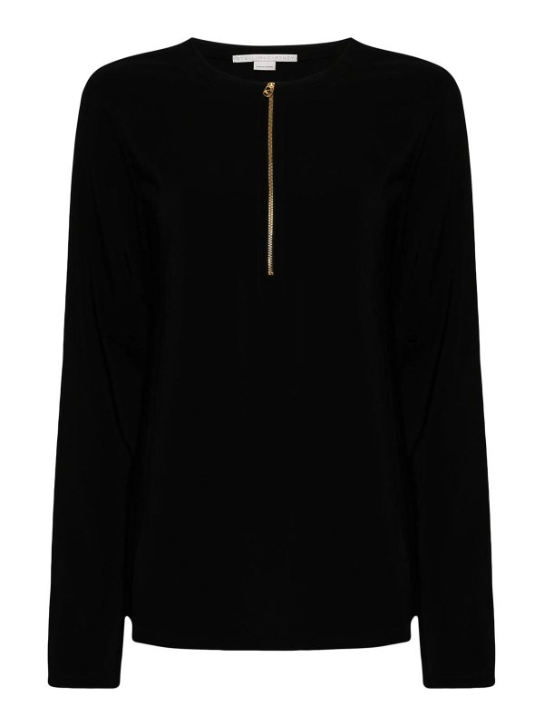 STELLA McCARTNEY: Tops & Tank tops - Iconic Zip Detailed Top