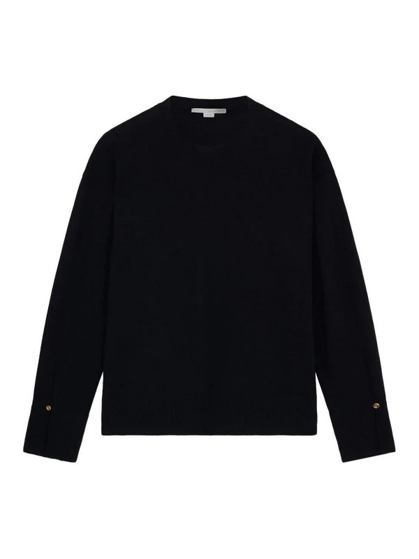 STELLA McCARTNEY: Suéteres con cuello pico - Suéter Cuello Redondo - Negro