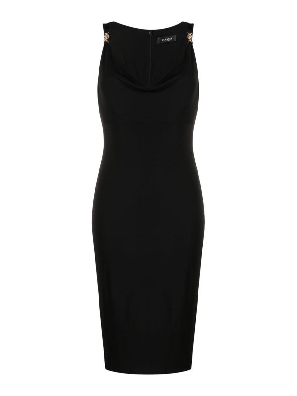 VERSACE: ニーレングスドレス - 膝丈ドレス - 黒