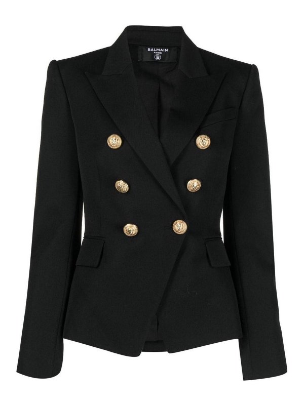 Balmain: Blazer - Blazer - Negro