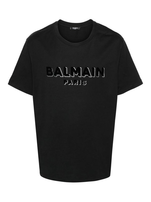 Balmain: Camisetas - Camiseta - Negro