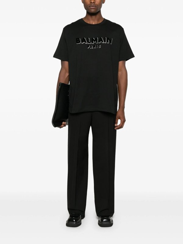 Balmain: Camisetas online - Camiseta - Negro