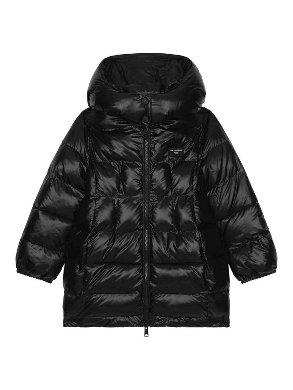 DOLCE & GABBANA: ダウン・ハイテクジャケット - ダウンジャケット - 黒