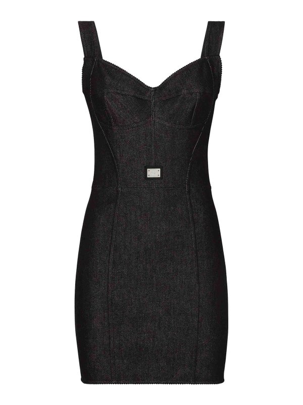 DOLCE & GABBANA: ニーレングスドレス - 膝丈ドレス - ベージュ