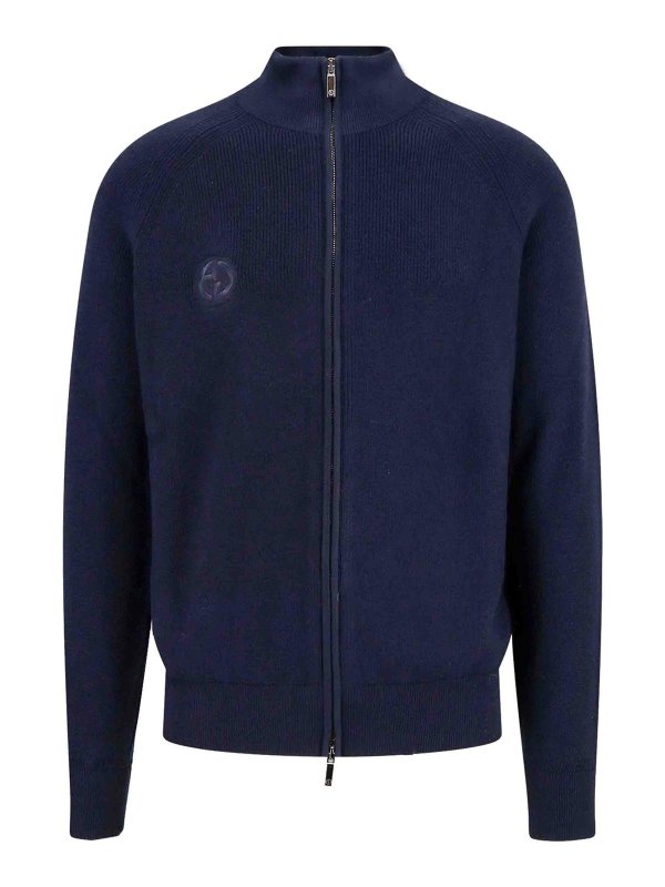 GIORGIO ARMANI: カーディガン - カーディガン - ブルー