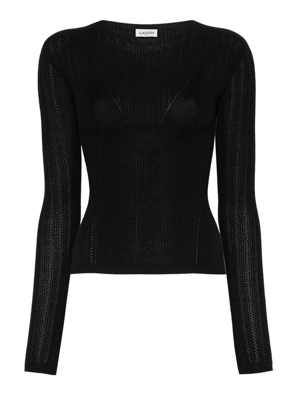 LANVIN: トップス＆タンクトップ - トップ/タンクトップ - 黒