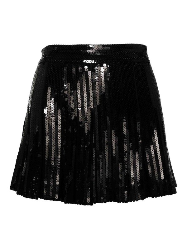 P.A.R.O.S.H.: ミニスカート - 膝丈/ミディスカート - 黒