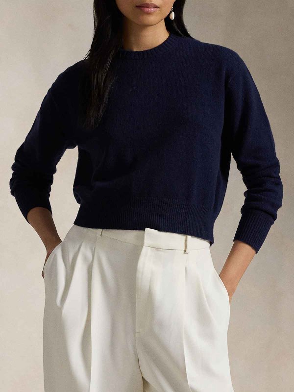 POLO RALPH LAUREN: Suéteres con cuello pico online - Suéter Cuello Redondo - Azul Oscuro