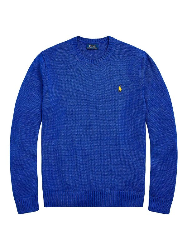 POLO RALPH LAUREN: Strickpullover mit Rundhalsausschnitt - Rundhalspullover - Blau