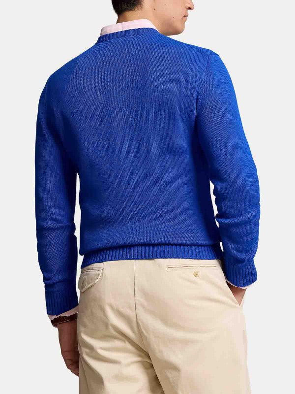 The Best Shops POLO RALPH LAUREN: Strickpullover mit Rundhalsausschnitt - Rundhalspullover - Blau