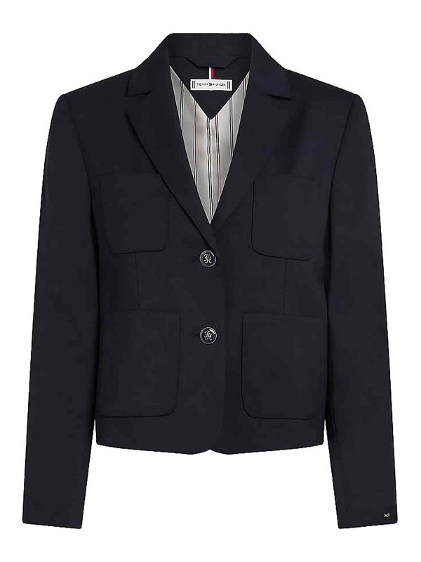 TOMMY HILFIGER: Vestes de costume - Blazer - Bleu