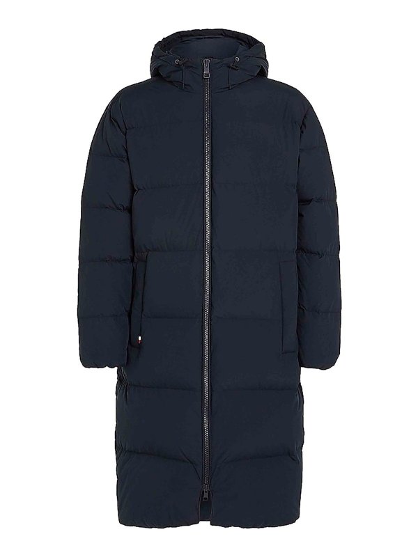 TOMMY HILFIGER: ダウン・ハイテクコート - ダウンコート - ブルー