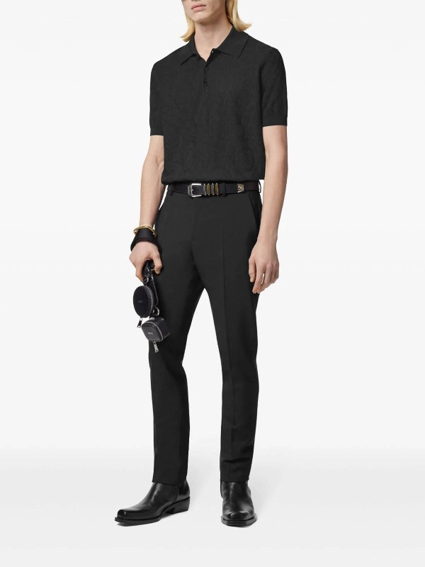 VERSACE: Suéteres con cuello pico online - Suéter Cuello Redondo - Negro