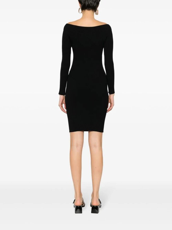 膝丈ドレス - 黒 shop online: ALBERTA FERRETTI