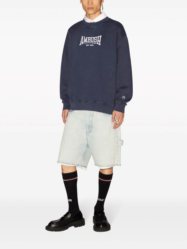 クルーネック - 黒 shop online: AMBUSH